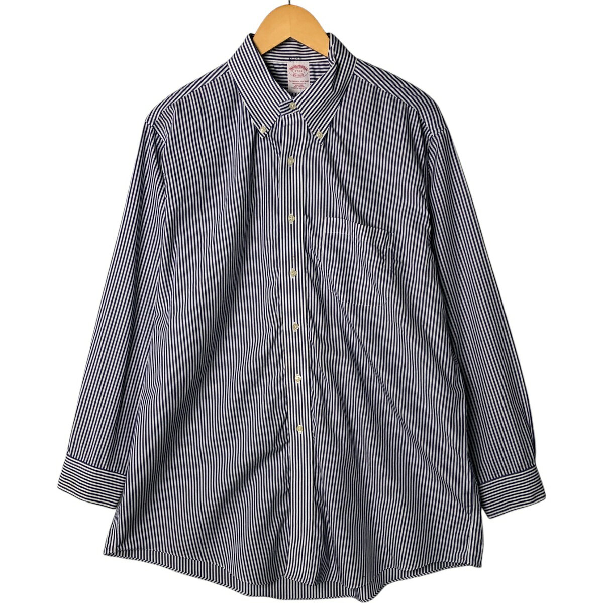 Rakuten - 古着 ブルックスブラザーズ Brooks Brothers 1818 長袖 ボタンダウンストライプシャツ メンズL相当 /eaa531104 【中古】 【250330】 【NL2503】 【SS2606_50】