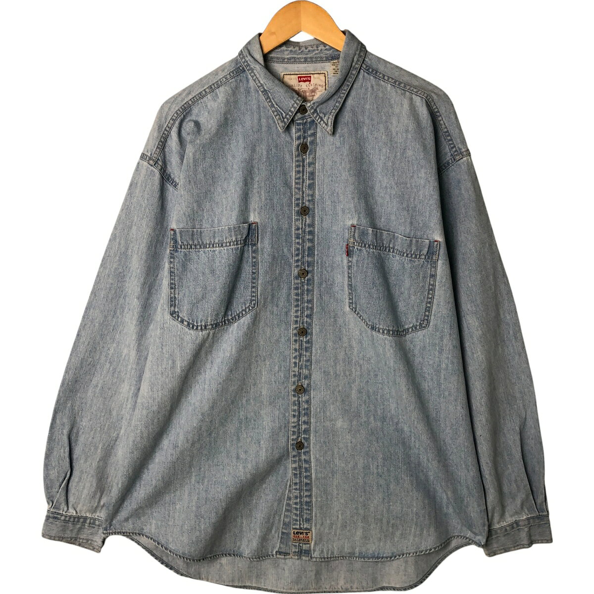 古着 90'S リーバイス Levi's 長袖 デニムシャツ メンズXL相当 ヴィンテージ /eaa531135 【中古】 【250330】 【NL2503】 【SS2603_10】
