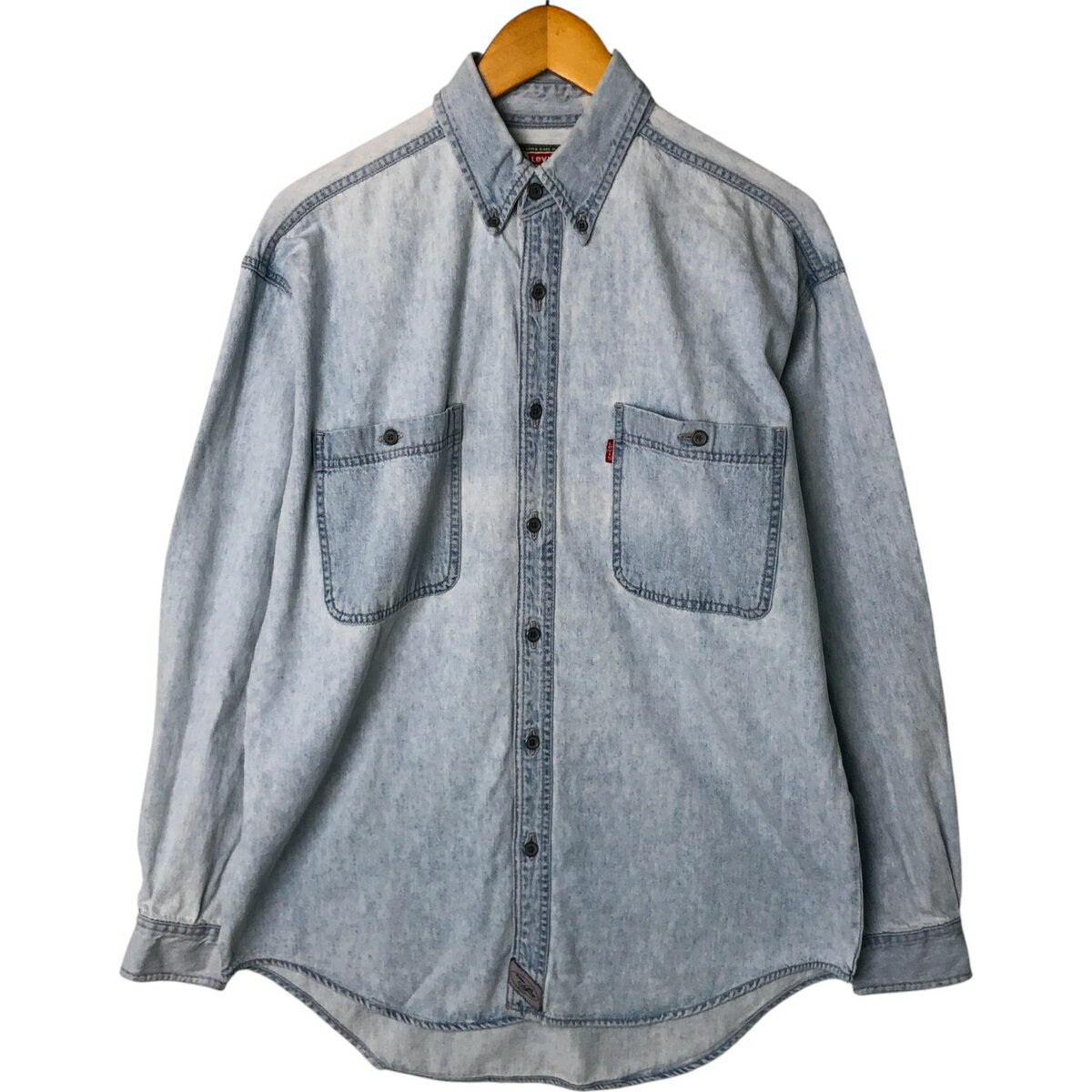 古着 90'S リーバイス Levi's 長袖 ボタンダウンデニムシャツ メンズM相当 /eaa531139 【中古】 【250326】 【NL2503】 【SS2603_50】