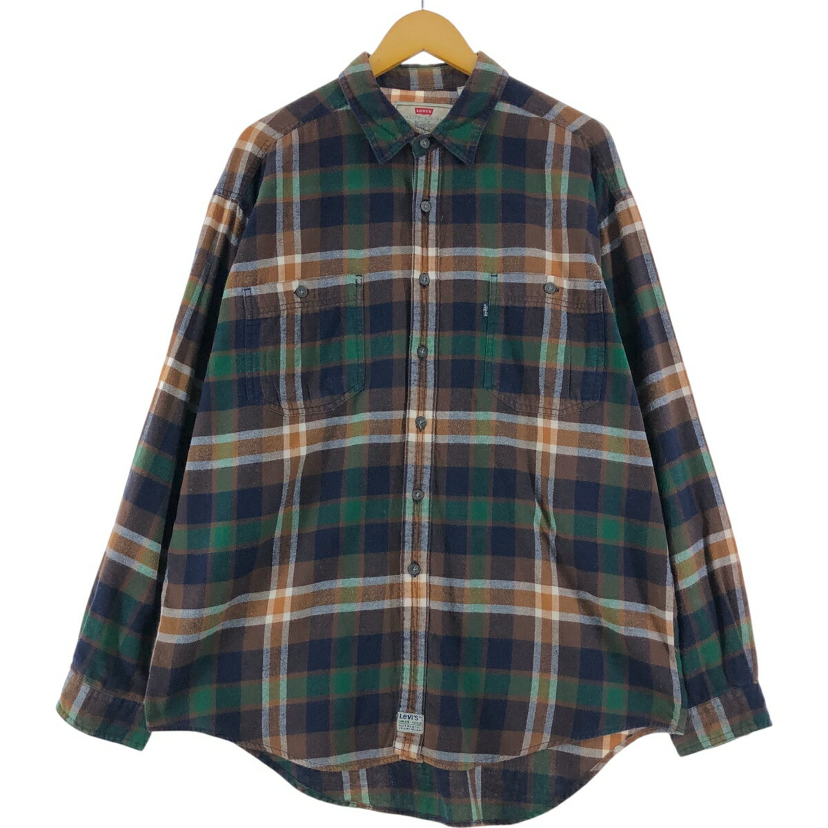 古着 90'S リーバイス Levi's 長袖 ライトネルチェックシャツ メンズXL相当 ヴィンテージ /eaa531253 【中古】 【250330】 【SS2603_10】 春夏秋冬