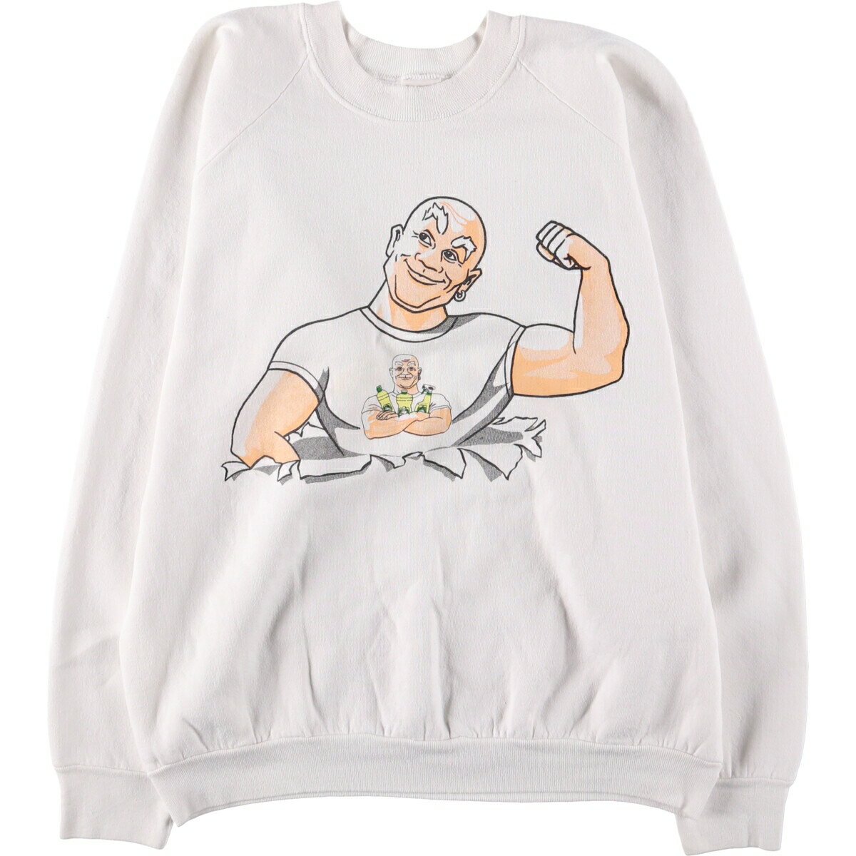 古着 80'S フルーツオブザルーム FRUIT OF THE LOOM プリントスウェットシャツ トレーナー USA製 メンズXL相当 ヴィンテージ /eaa531587 【中古】 【250330】 【SS2603_30】(4.0)