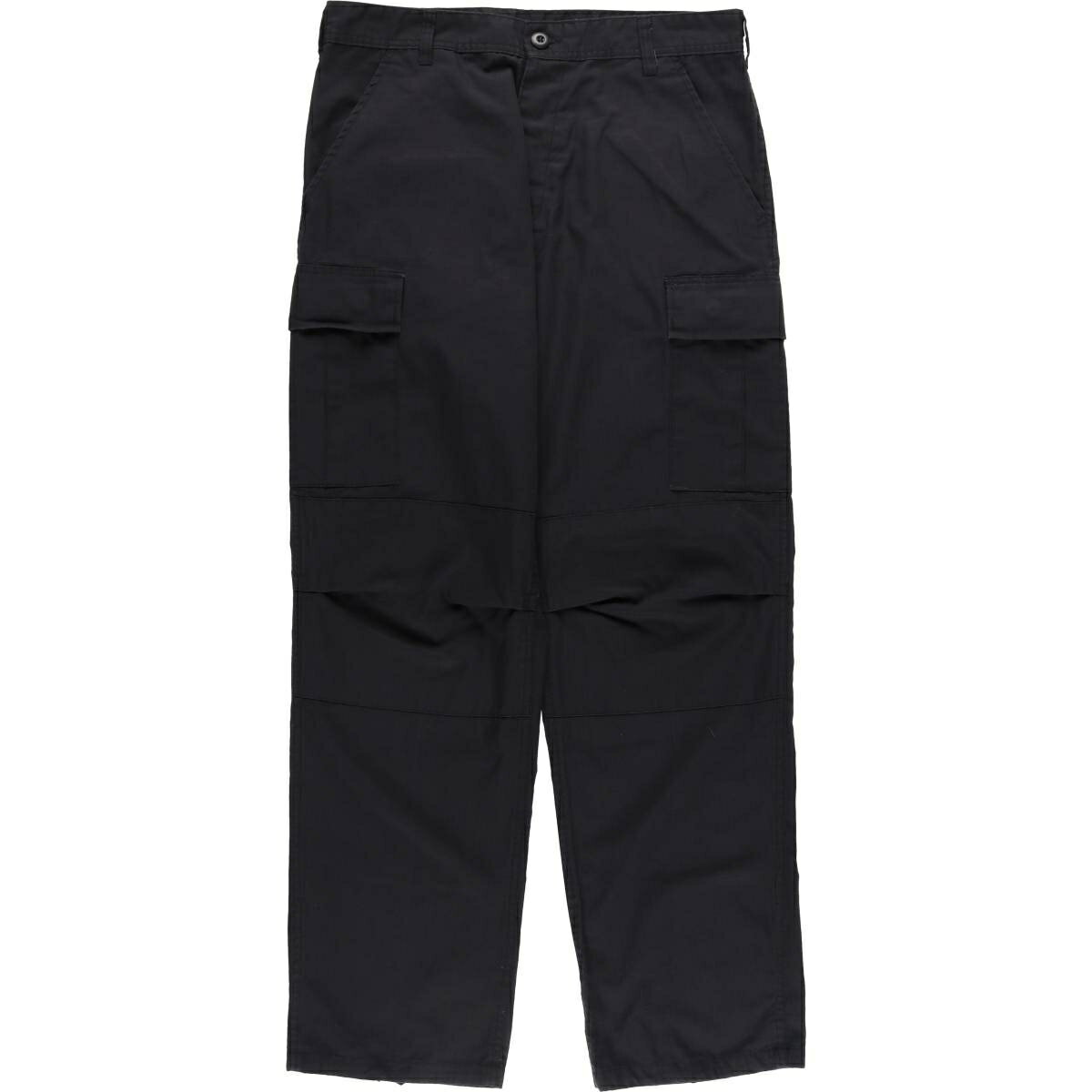 Cargo Pants - 古着 民間品 リップストップ ミリタリー カーゴパンツ MEDIUM REGULAR メンズM相当 /eaa531779 【中古】 【250327】 【ss2601_50】 ブラック系 春夏秋冬