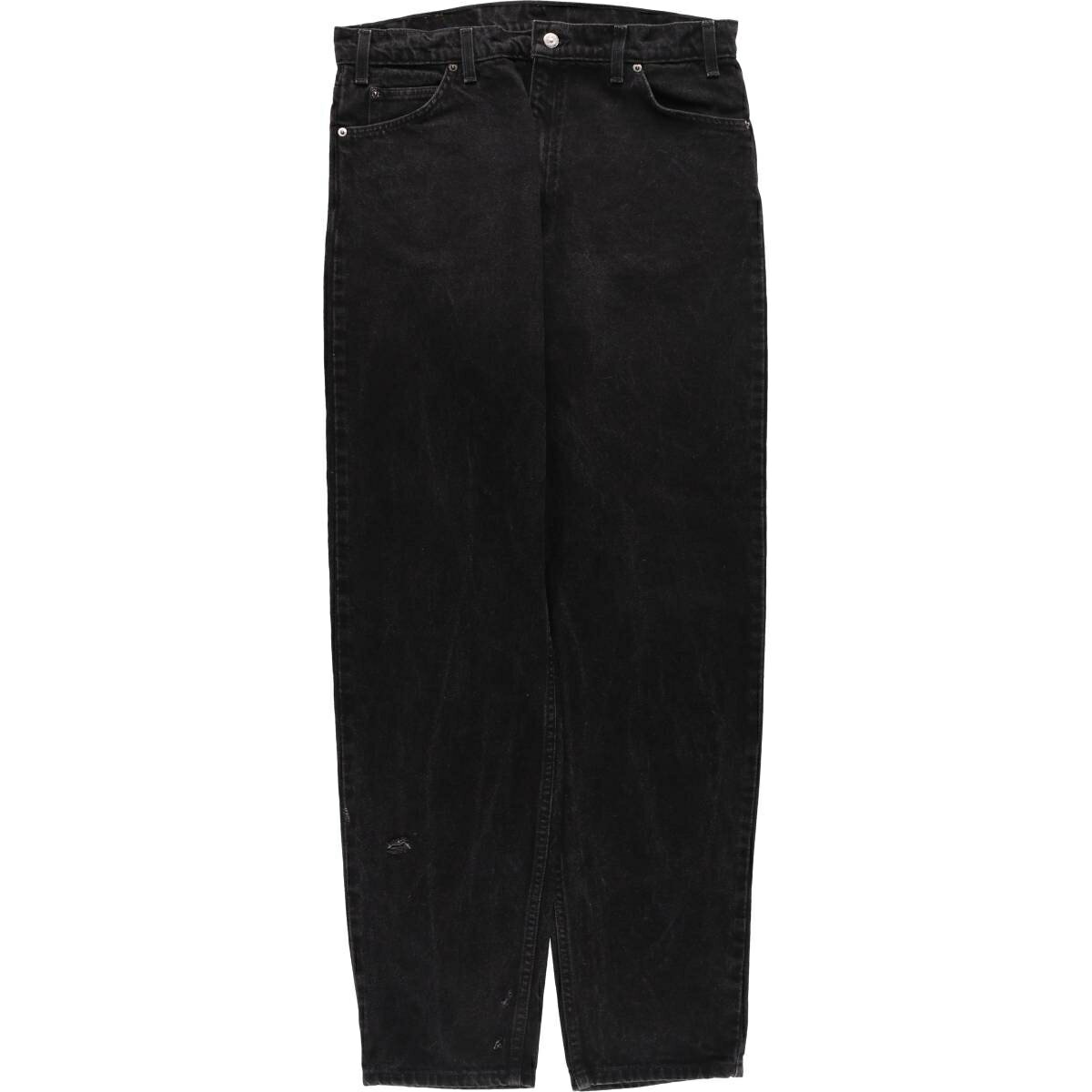 古着 90'S リーバイス Levi's 550 RELAXED FIT TAPERED LEG オレンジタブ ブラックデニム テーパードデニムパンツ メンズw34相当 ヴィンテージ /eaa531800 【中古】 【250328】 【ss2601_10】 ブラック系 春夏秋冬