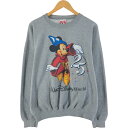 古着 90'S ディズニー DISNEY MICKEY MOUSE ミッキーマウス キャラクタースウェットシャツ トレーナー USA製 メンズXL相当 ヴィンテージ /eaa532333 【中古】 【250331】(4)