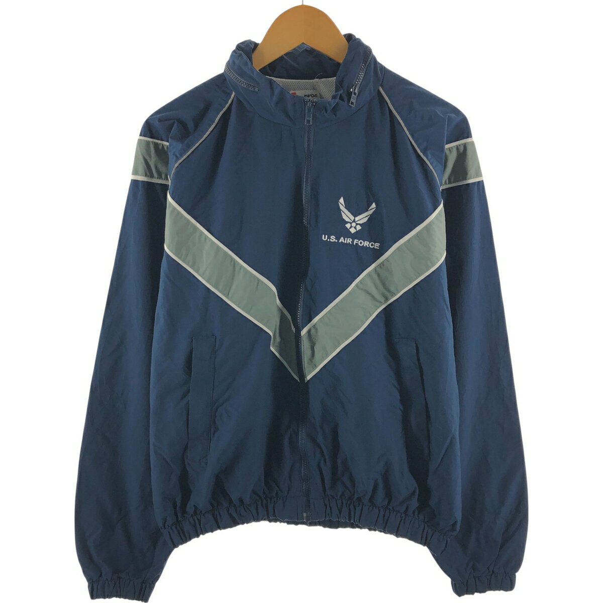 古着 米軍実品 U.S.AIR FORCE SKILCRAF PTU トレーニングジャケット ナイロンジャケット USA製 SMALL/REGULAR メンズS相当 /eaa532577 【中古】 【250402】