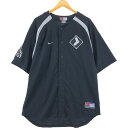 古着 00'S ナイキ NIKE TEAM MLB SHICAGO WHITE SOX シカゴホワイトソックス メッシュ ゲームシャツ ベースボールシャツ メン...