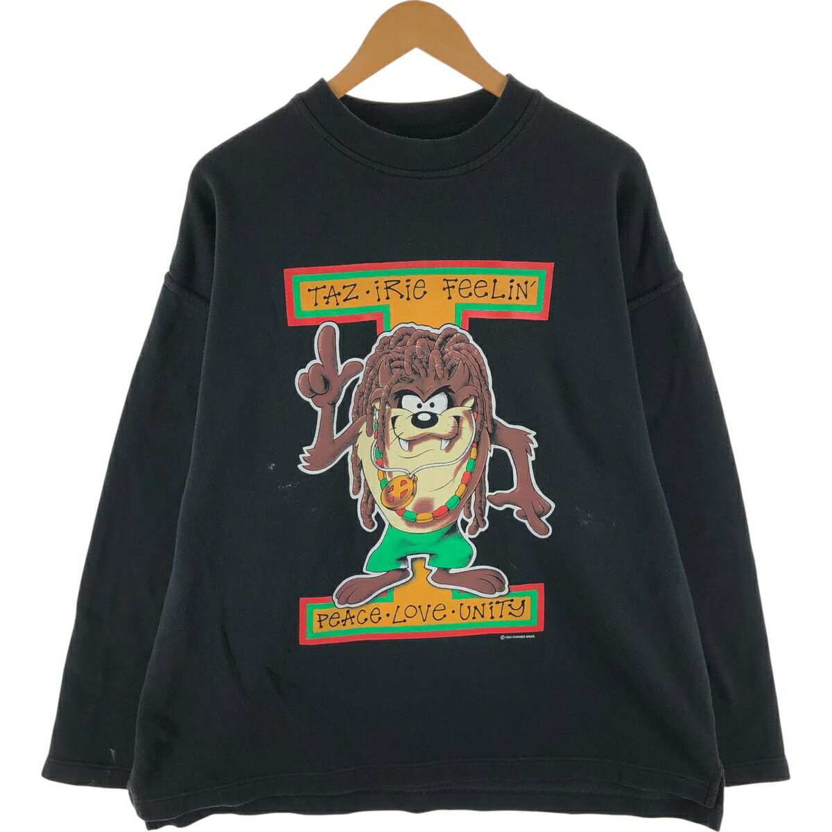 古着 90'S スクリーンスターズ SCREEN STARS LOONEY TUNES ルーニーテューンズ タズマニアンデビル キャラクタースウェットシャツ トレーナー メンズXL相当 ヴィンテージ /eaa532795 【中古】 【250404】 【ss2601_30】