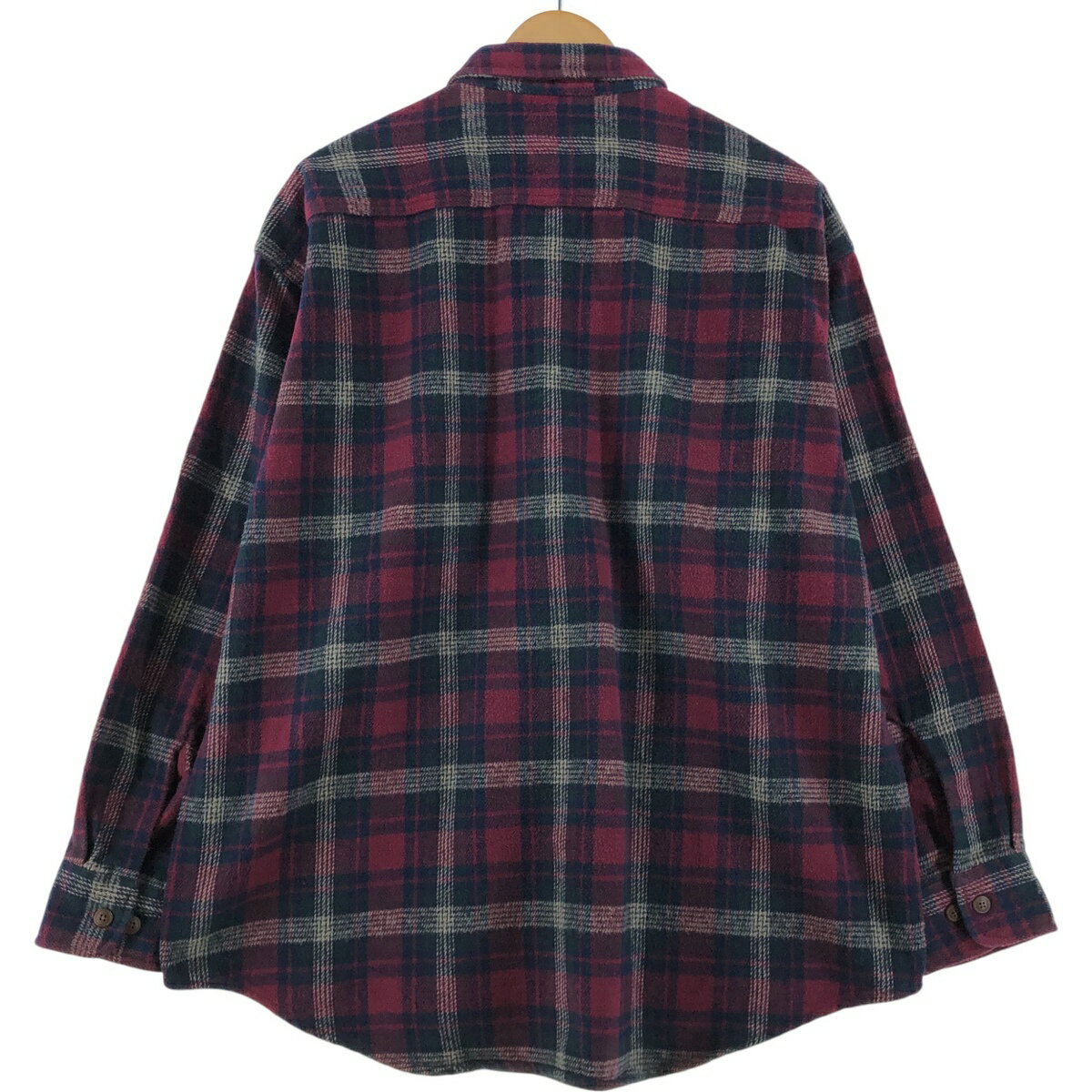 古着 90~00'S セントジョンズベイ ST.JOHN'S BAY HEAVY WEIGHT 長袖 ヘビーネルチェックシャツ メンズXL相当 ヴィンテージ /eaa533140 【中古】 【250329】