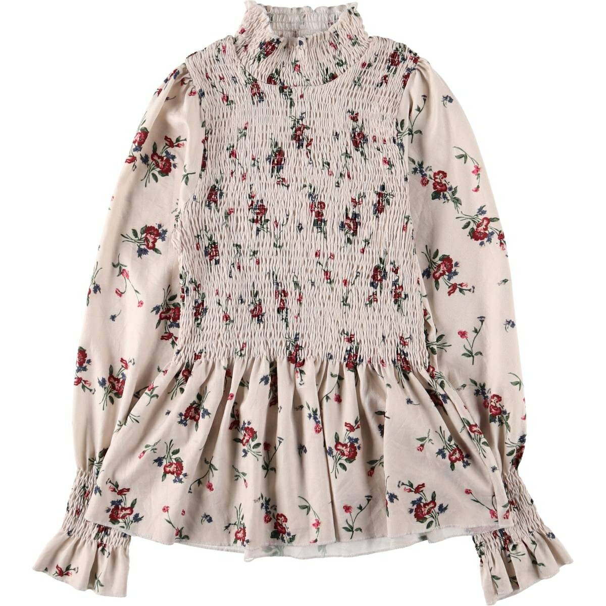 古着 polly 花柄 ハイネック 長袖 ブラウス レディースS相当 /eaa533408 【中古】 【250331】 【ADEL/アデル】 【SS2509_30】