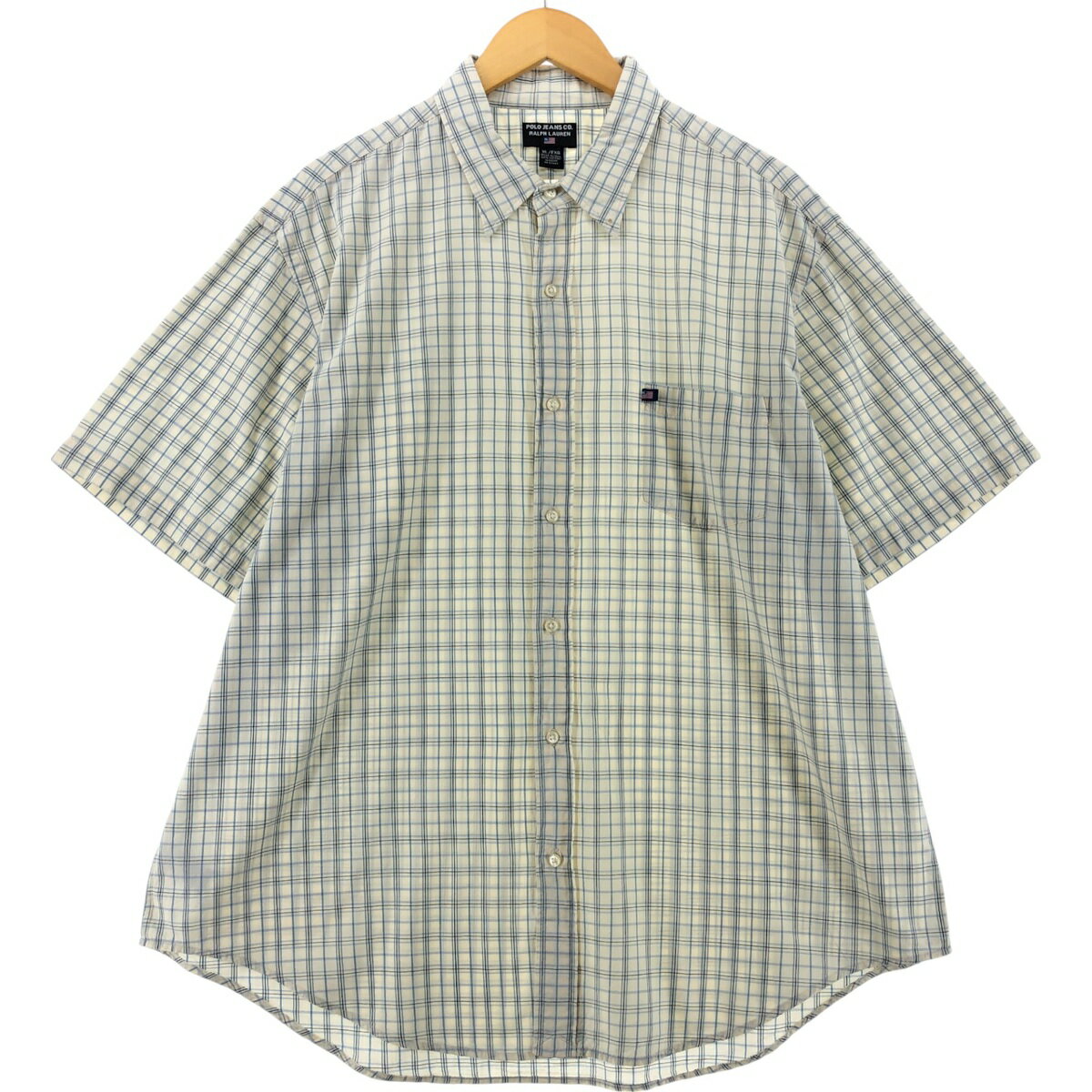 古着 ラルフローレン Ralph Lauren POLO JEANS COMPANY 半袖 チェックシャツ メンズXL相当 /eaa533588 【中古】 【250406】 【SS2509_10】