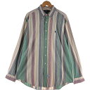 古着 ラルフローレン Ralph Lauren 長袖 ボタンダウンストライプシャツ メンズL相当 /eaa533605 【中古】 【250404】