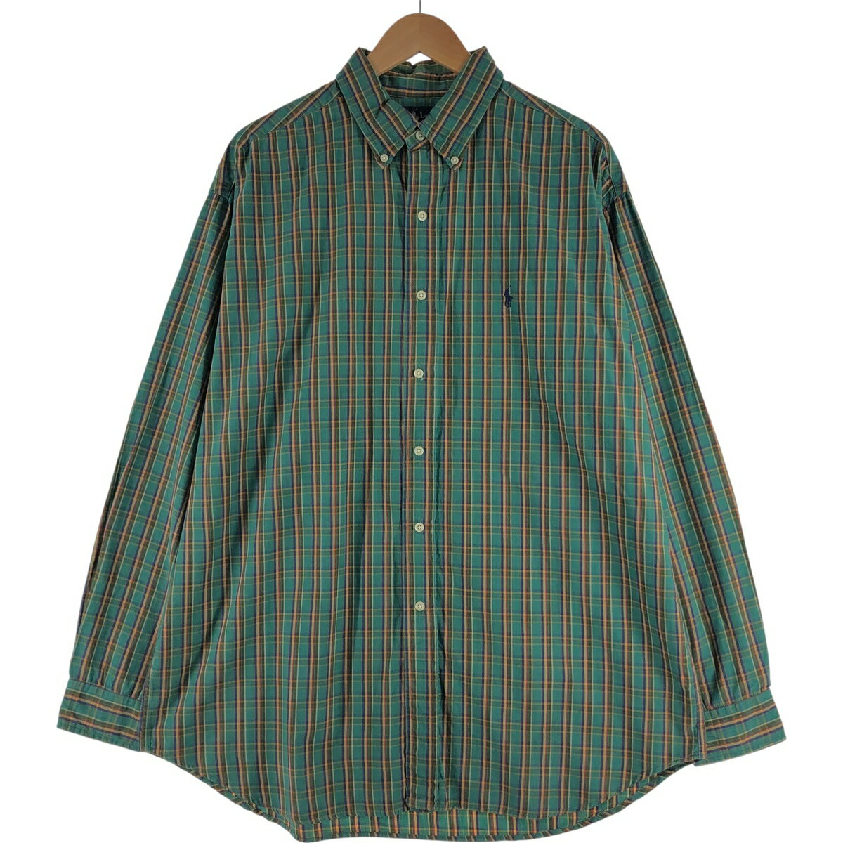 樂天商城 - 古着 ラルフローレン Ralph Lauren BLAKE 長袖 ボタンダウンチェックシャツ メンズXL相当 /eaa533614 【中古】 【250404】 【SS2603_10】