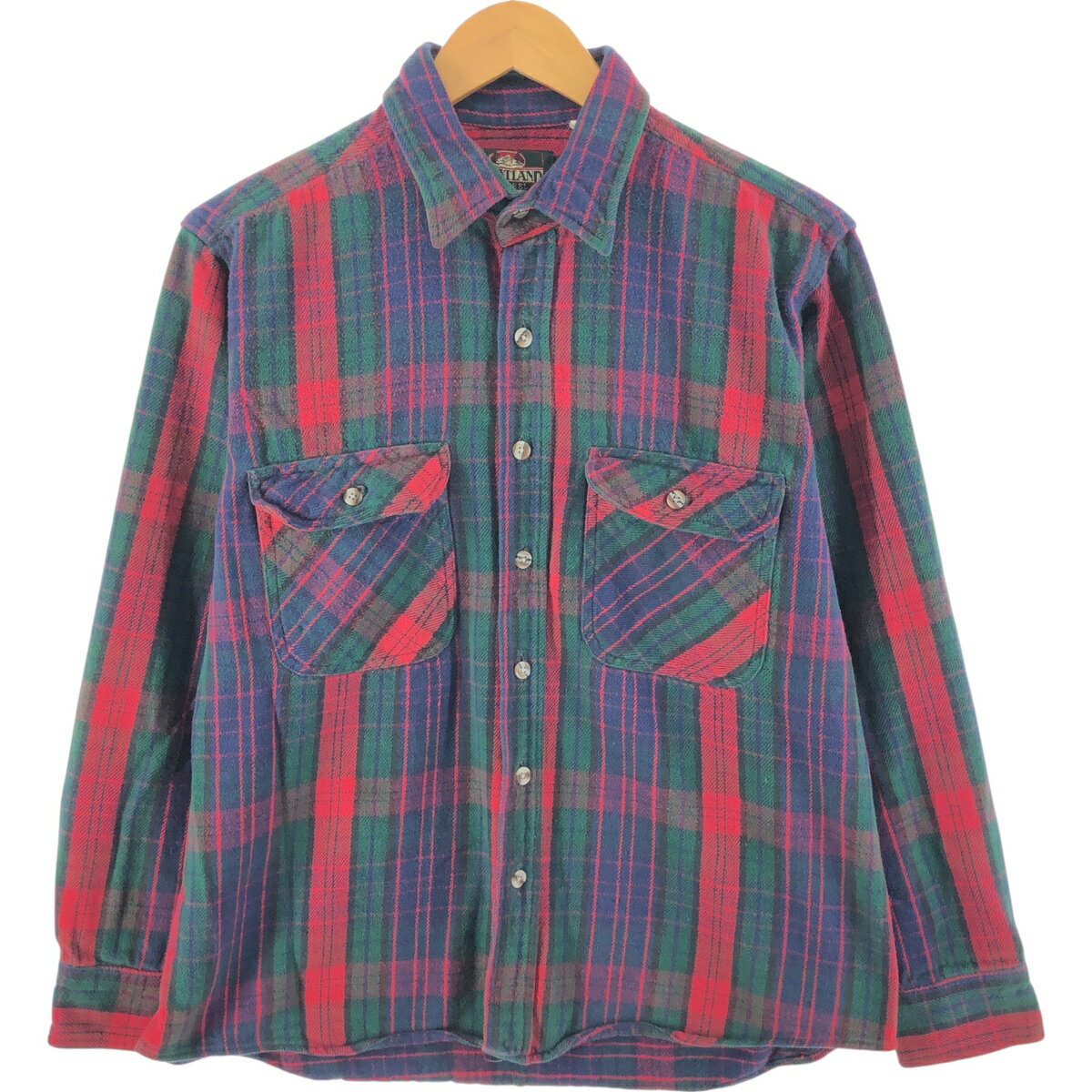 古着 GREATLAND 長袖 フランネルチェックシャツ メンズM相当 /eaa533833 【中古】 【250405】 【SS2603_50】