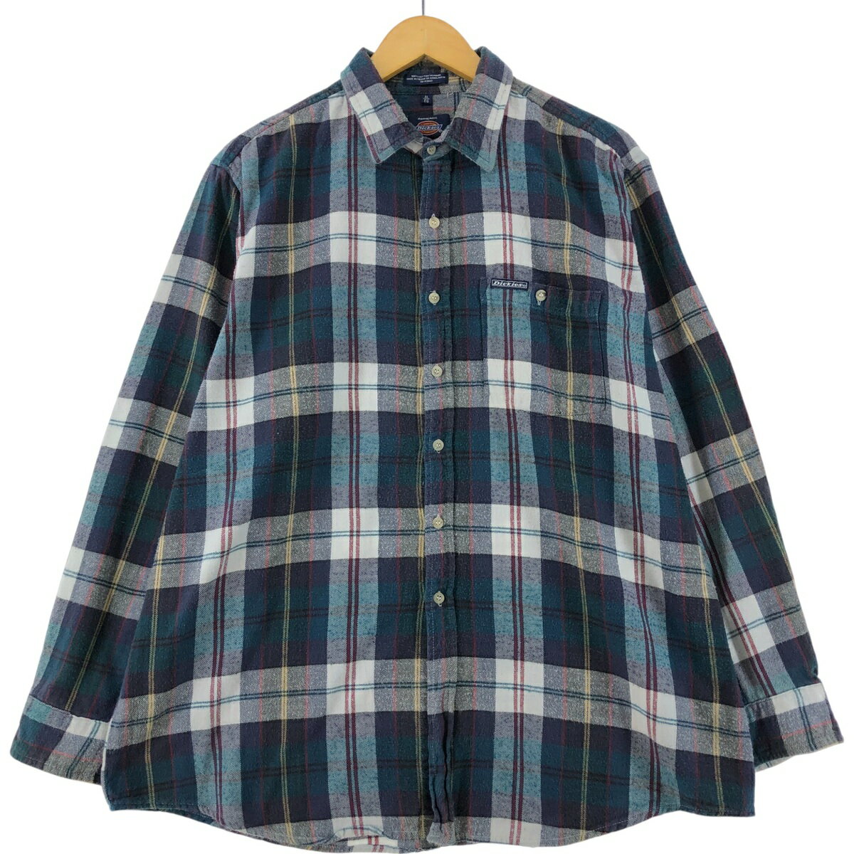Rakuten - 古着 ディッキーズ Dickies 長袖 フランネルチェックシャツ メンズXL相当 /eaa533844 【中古】 【250331】 【SS2603_50】