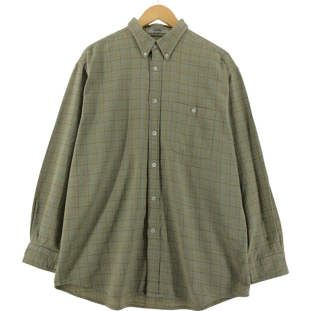 樂天商城 - 古着 オービス ORVIS 長袖 ボタンダウンチェックシャツ メンズL相当 /eaa533870 【中古】 【250329】 【SS2603_50】