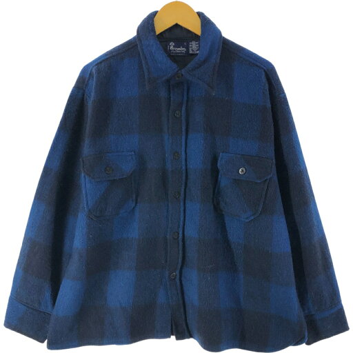 古着 70~80'S Brewster チェック柄 ウールCPOシャツ メンズXL相当 ヴィンテージ /eaa534227 【中古】 【250405】 古着 70~80'S Brewster チェック柄 ウールCPOシャツ メンズXL相当 ヴィンテージ /eaa534227 【中古】 【250405】