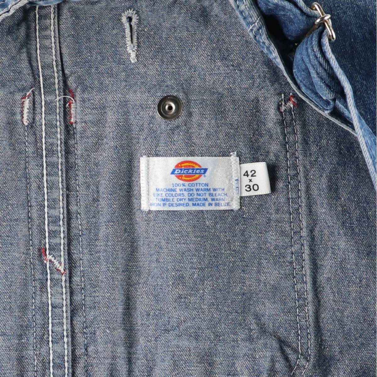 古着 ビッグサイズ 80~90'S ディッキーズ Dickies デニムオーバーオール メンズw40相当 ヴィンテージ /eaa534611 【中古】 【250411】