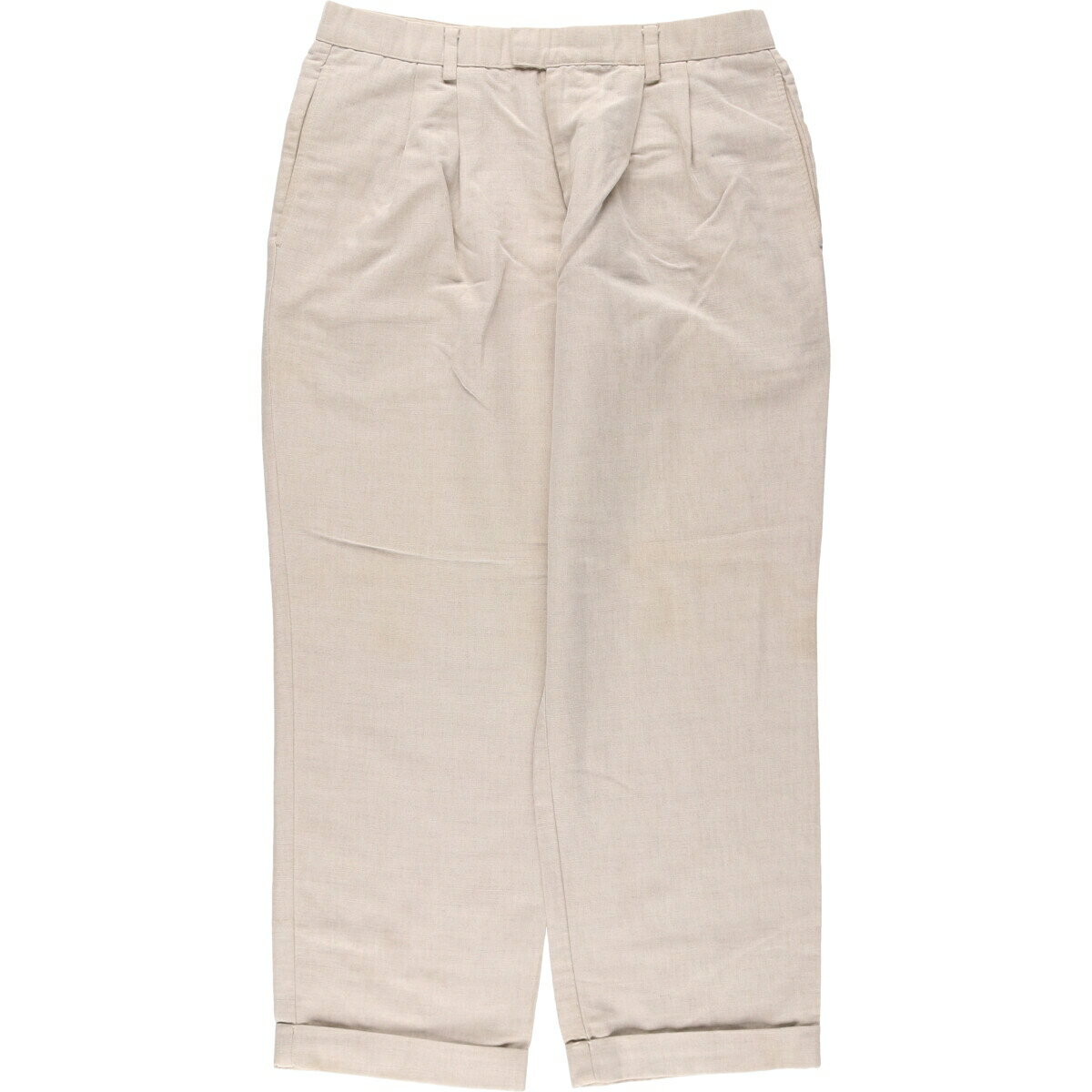 古着 ドッカーズ DOCKERS ツータック コットン×リネンパンツ スラックス メンズw34相当 ツータック /eaa534632 【中古】 【250409】 【ss2601_50】