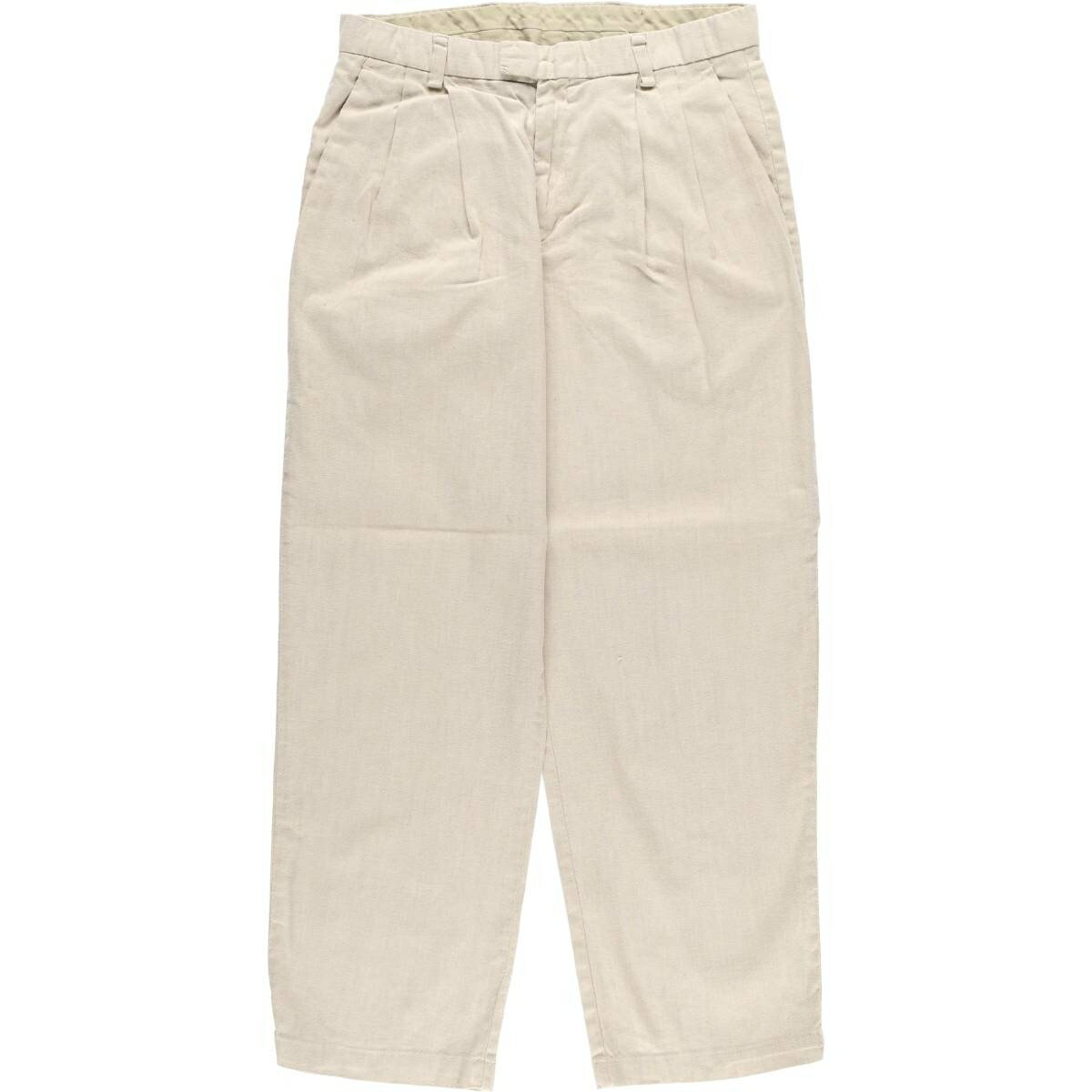 古着 ドッカーズ DOCKERS RECODE ツータック リネンパンツ スラックス メンズw31相当 /eaa534633 【中古】 【250407】