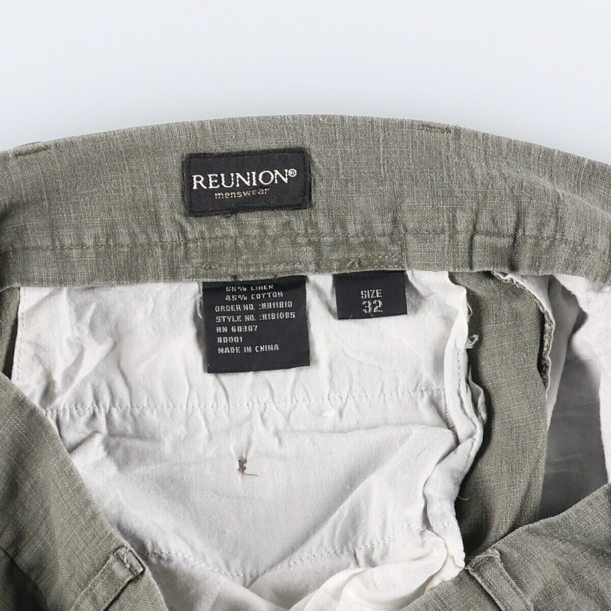 古着 REUNION ワンタック リネン×コットンショーツ ショートパンツ メンズw31相当 /eaa534677 【中古】 【250411】 【SS2509_10】