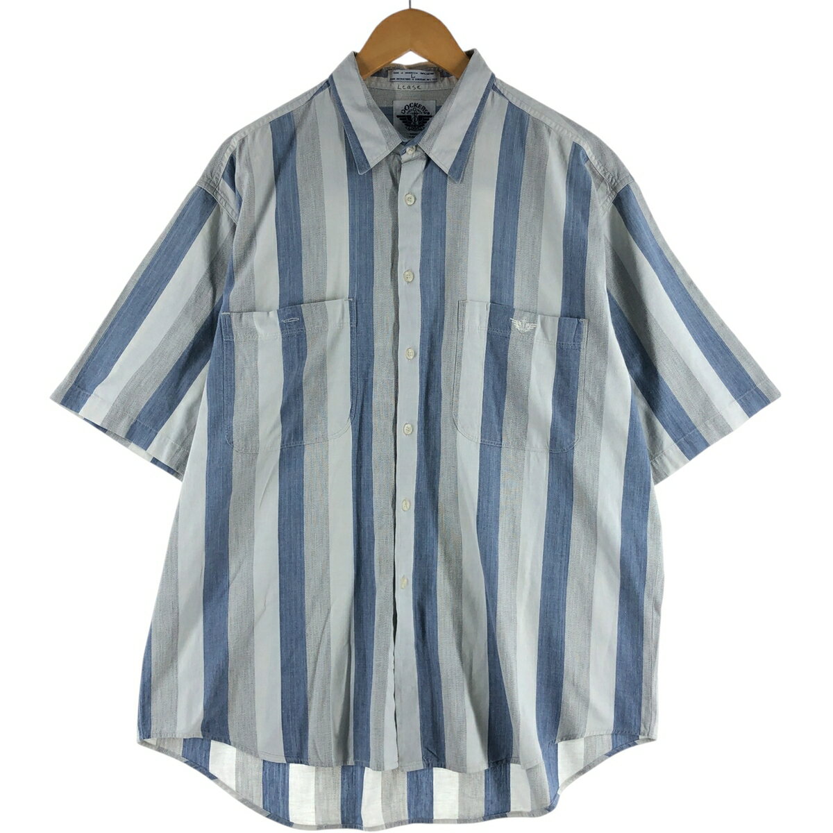 古着 90'S ドッカーズ DOCKERS 半袖 コットン ストライプシャツ メンズL相当 ヴィンテージ /eaa534784 【中古】 【250404】 【SS2509_3..