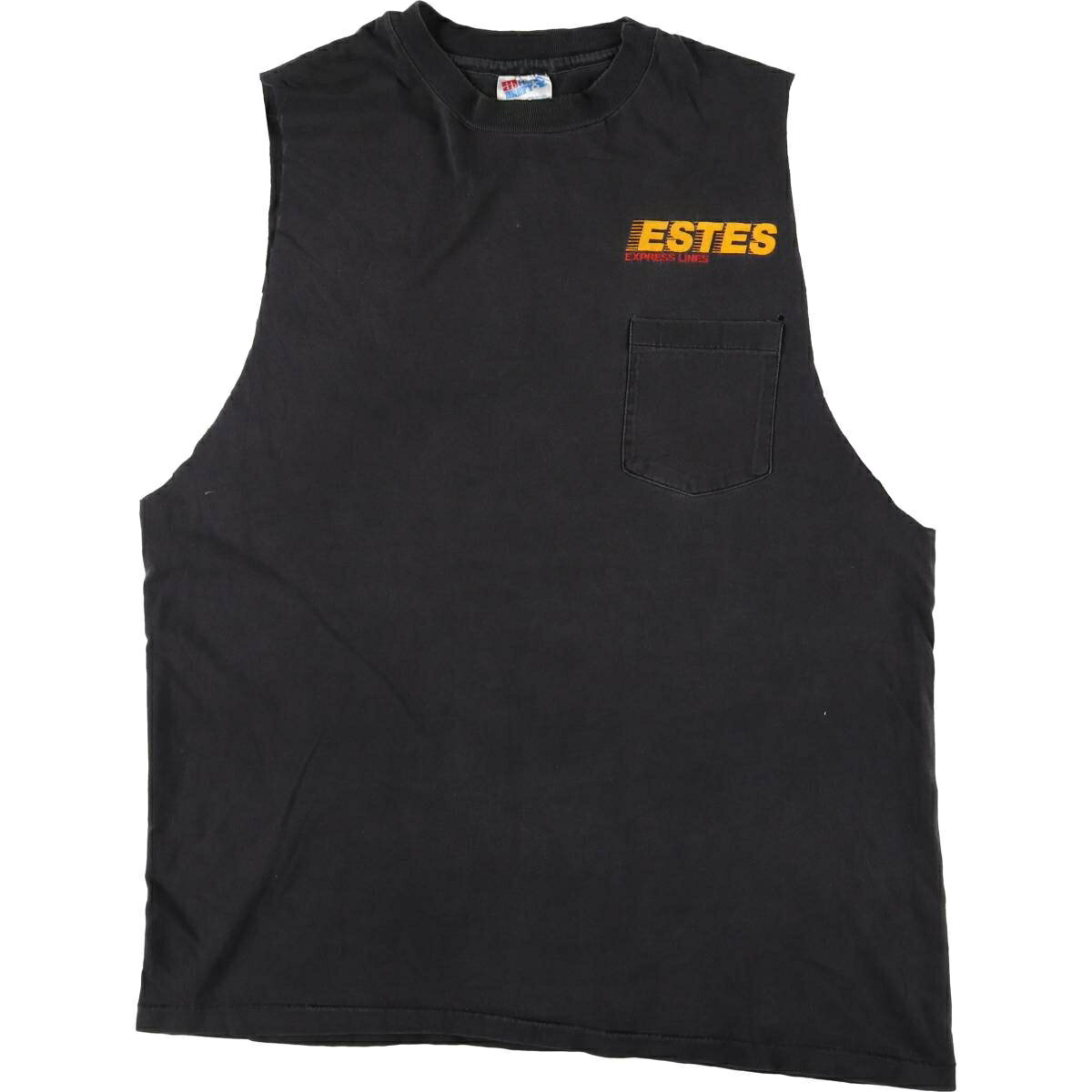 古着 90'S ヘインズ Hanes ESTES エステス バックプリント カットオフ アドバタイジングTシャツ USA製 メンズXL相当 ヴィンテージ /eaa534856 【中古】 【250410】 【SS2603_10】