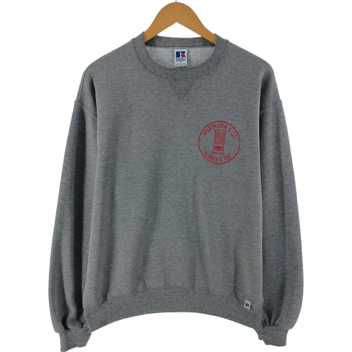 樂天商城 - 古着 90'S ラッセル Russell WILKINSON&CO. バックプリント アドバタイジング スウェットシャツ トレーナー USA製 メンズL相当 ヴィンテージ /eaa535174 【中古】 【250401】