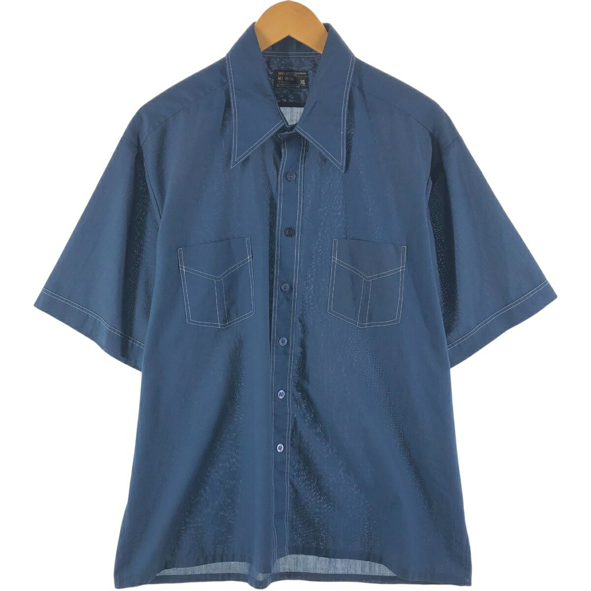 古着 70~80'S ジェイシーペニー J.C.Penney 半袖 ポリシャツ ボックスシャツ メンズXL相当 ヴィンテージ /eaa535391 【中古】 【250406..