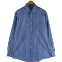 古着 ブルックスブラザーズ Brooks Brothers Est.1818 マルチストライプ ワイドカラー 長袖 コットンストライプシャツ メンズM相当 /eaa535510 【中古】 【250407】(4)