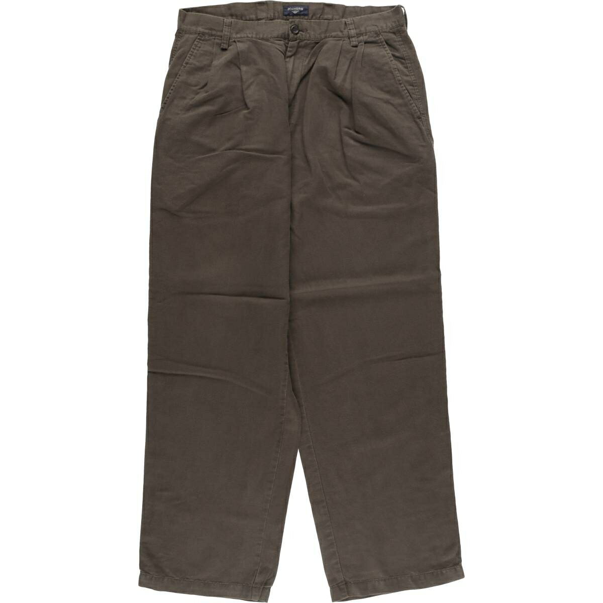 古着 00'S ドッカーズ DOCKERS Pleated Relaxed Fit ツータック リネンパンツ スラックス メンズw33相当 /eaa535799 【中古】 【250406】