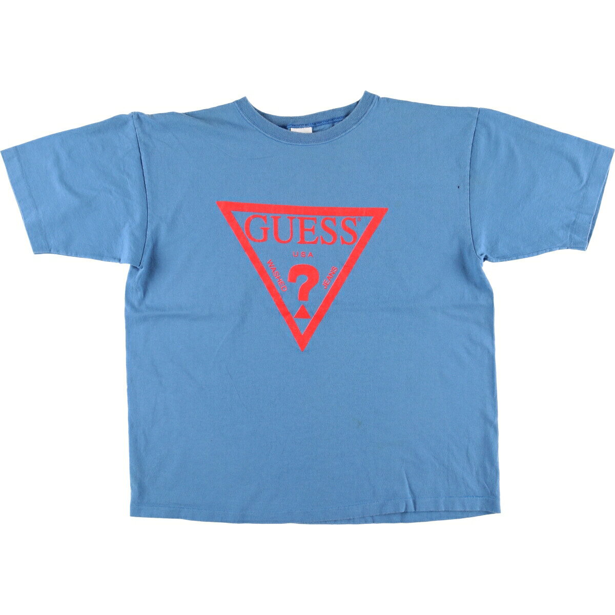 Rakuten - 古着 90'S ゲス Guess 半袖 ロゴTシャツ USA製 メンズL相当 ヴィンテージ /eaa536121 【中古】 【250413】 【SS2603_10】 ブルー系 春夏秋