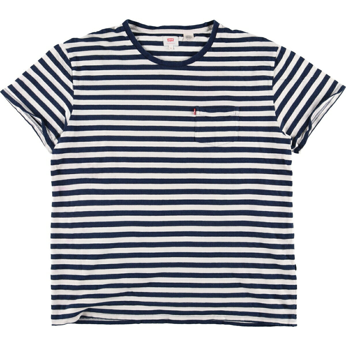 古着 リーバイス Levi's ボーダー柄 半袖 ポケットTシャツ メンズXL相当 /eaa536124 【中古】 【250413】