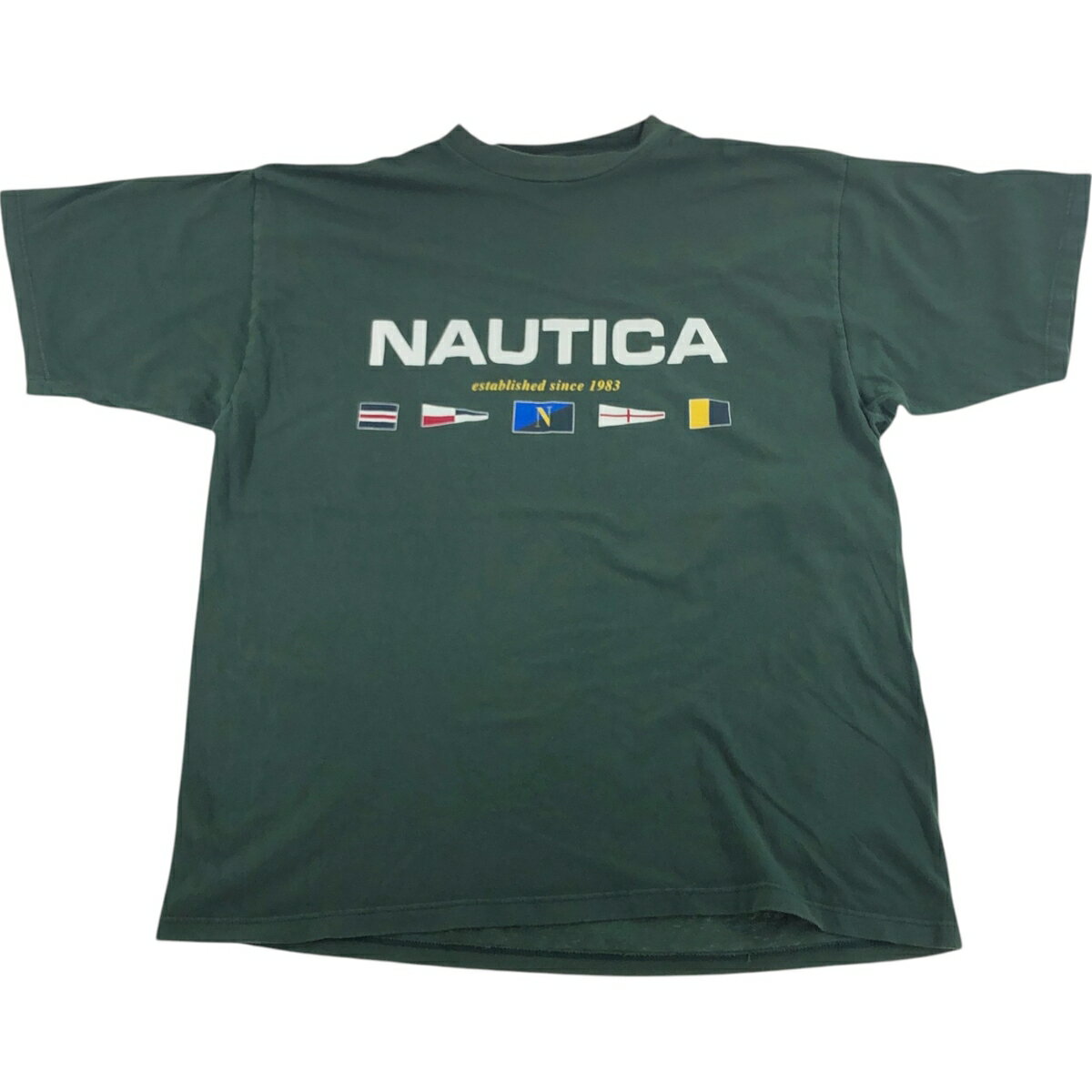 乐天商城 - 古着 90'S ノーティカ NAUTICA 半袖 ロゴTシャツ USA製 メンズXL相当 ヴィンテージ /eaa536145 【中古】 【250414】