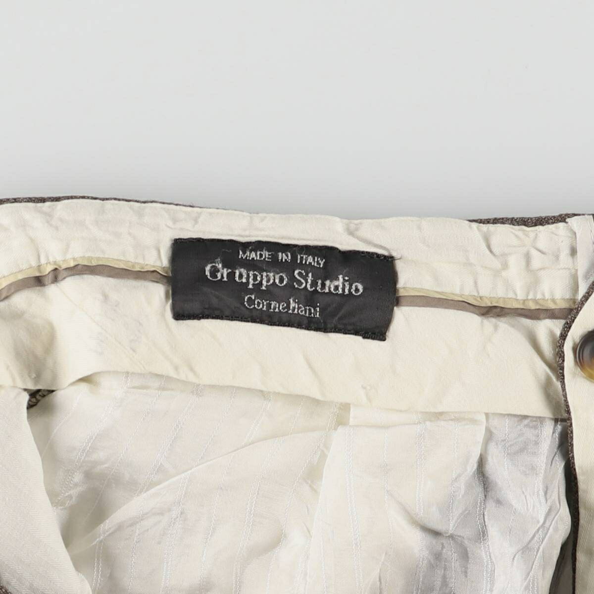 古着 コルネリアーニ CORNELIANI Gruppo Studio ツータック ウールパンツ スラックス イタリア製 メンズw33相当 /eaa536313 【中古】 【250426】