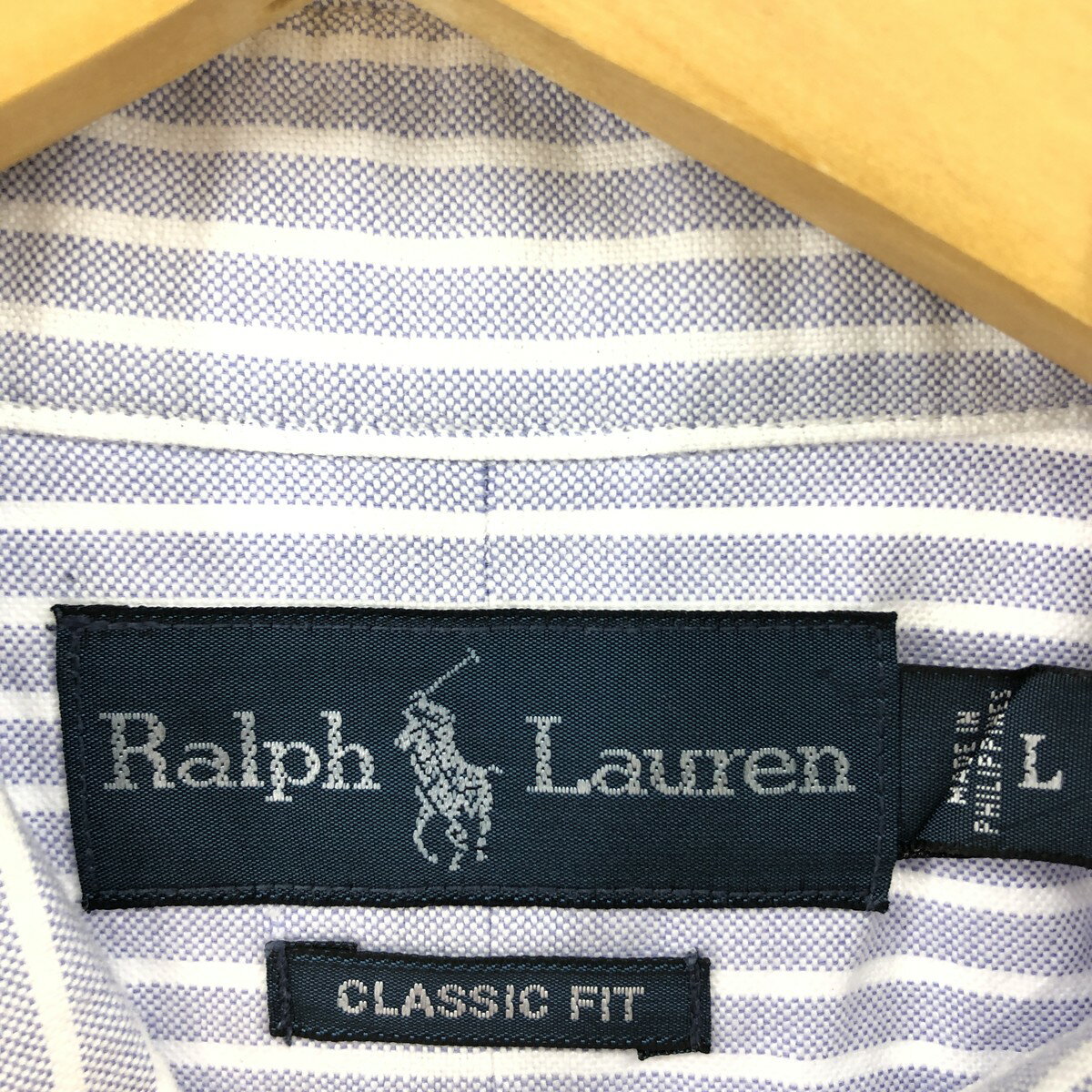 古着 ラルフローレン Ralph Lauren CLASSIC FIT 長袖 ボタンダウンストライプシャツ メンズL相当 /eaa536463 【中古】 【250416】 【SS2509_10】