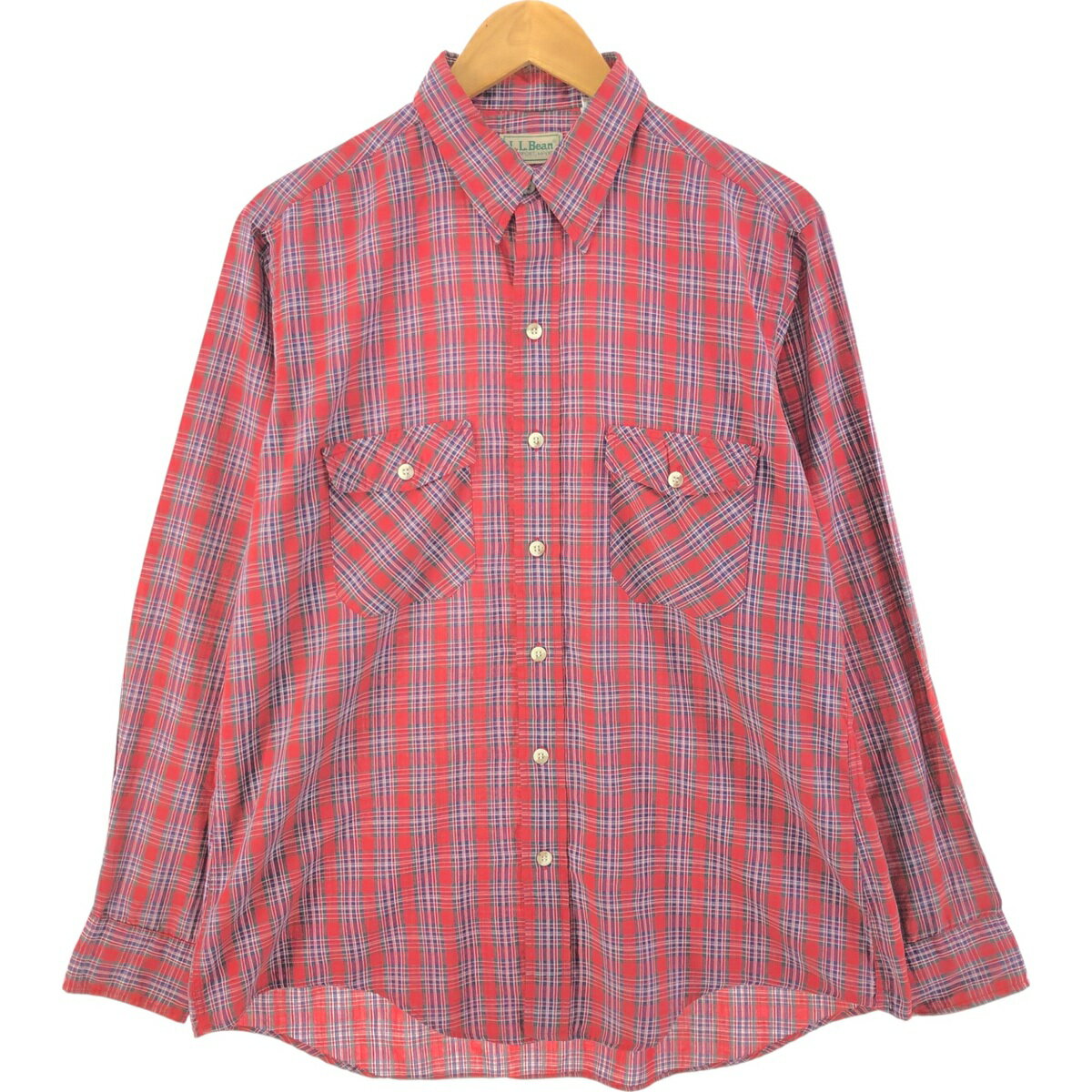 Rakuten - 古着 エルエルビーン L.L.Bean 長袖 チェックシャツ USA製 メンズL相当 /eaa536769 【中古】 【250407】