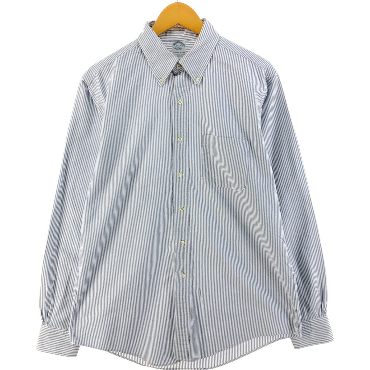 Rakuten - 古着 ブルックスブラザーズ Brooks Brothers Est.1818 長袖 ボタンダウンストライプシャツ USA製 メンズL相当 /eaa536777 【中古】 【250407】 【SS2606_50】