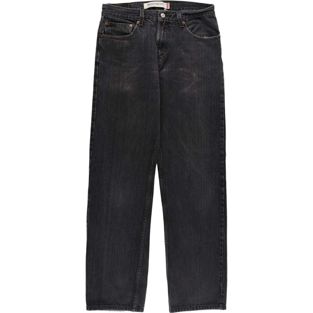 古着 リーバイス Levi's 505 REGULAR FIT ブラックデニム テーパードデニムパンツ メンズw32相当 /eaa537456 【中古】 【250413】