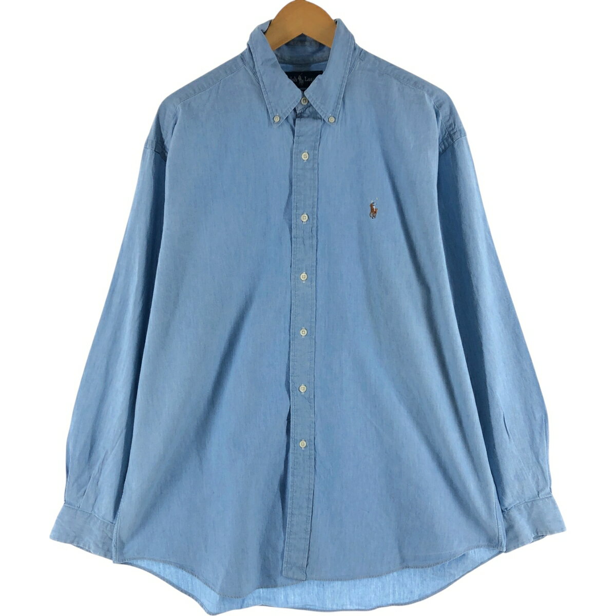 古着 ラルフローレン Ralph Lauren BLAIRE 長袖 ボタンダウンシャツ メンズL相当 /eaa537571 【中古】 ..