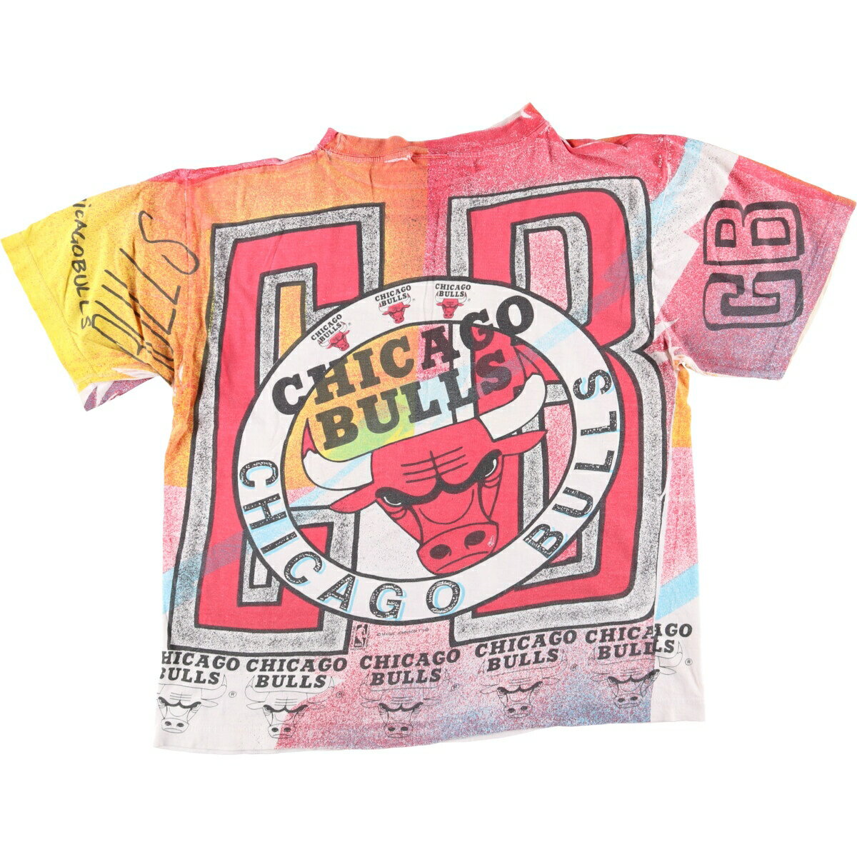 古着 90S MASIC TS NBA CHICAGO BULLS シカゴ ブルズ 大判プリント プリントTシャツ メンズXL相当 ヴィンテージ /eaa537997 【中古】 【250406】 【SS2603_10】 春夏秋