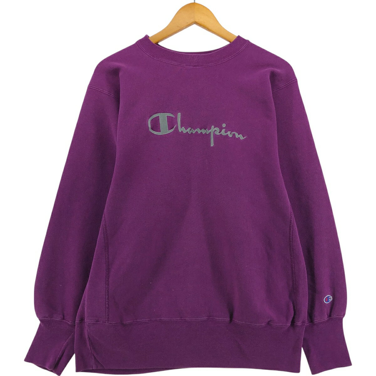 古着 90'S チャンピオン Champion REVERSE WEAVE リバースウィーブ 刺繍タグ ロゴスウェットシャツ トレーナー USA製 メンズL相当 ヴィンテージ /eaa538318 【中古】 【250420】(4)