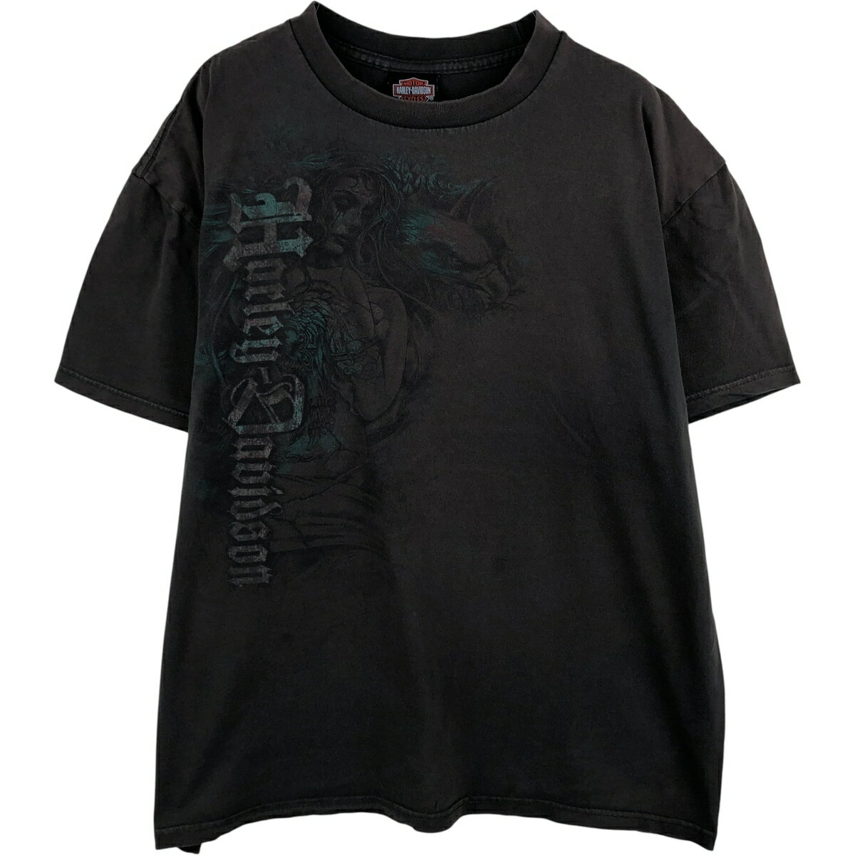 Rakuten - 古着 ハーレーダビッドソン Harley-Davidson 鷲柄 イーグル柄 モーターサイクル バイクTシャツ メンズXL相当 /eaa538595 【中古】 【260221】 【SS2606_10】
