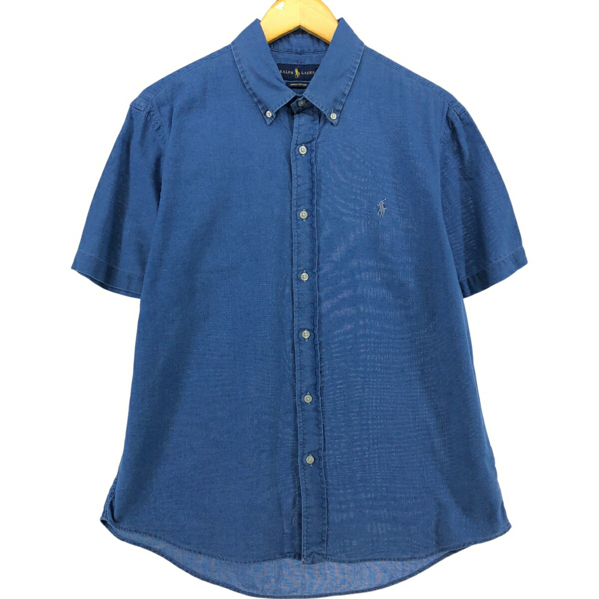Rakuten - 古着 ラルフローレン Ralph Lauren INDIGO OXFORD 半袖 ボタンダウンシャツ メンズM相当 /eaa538759 【中古】 【250418】 【SS2603_10】