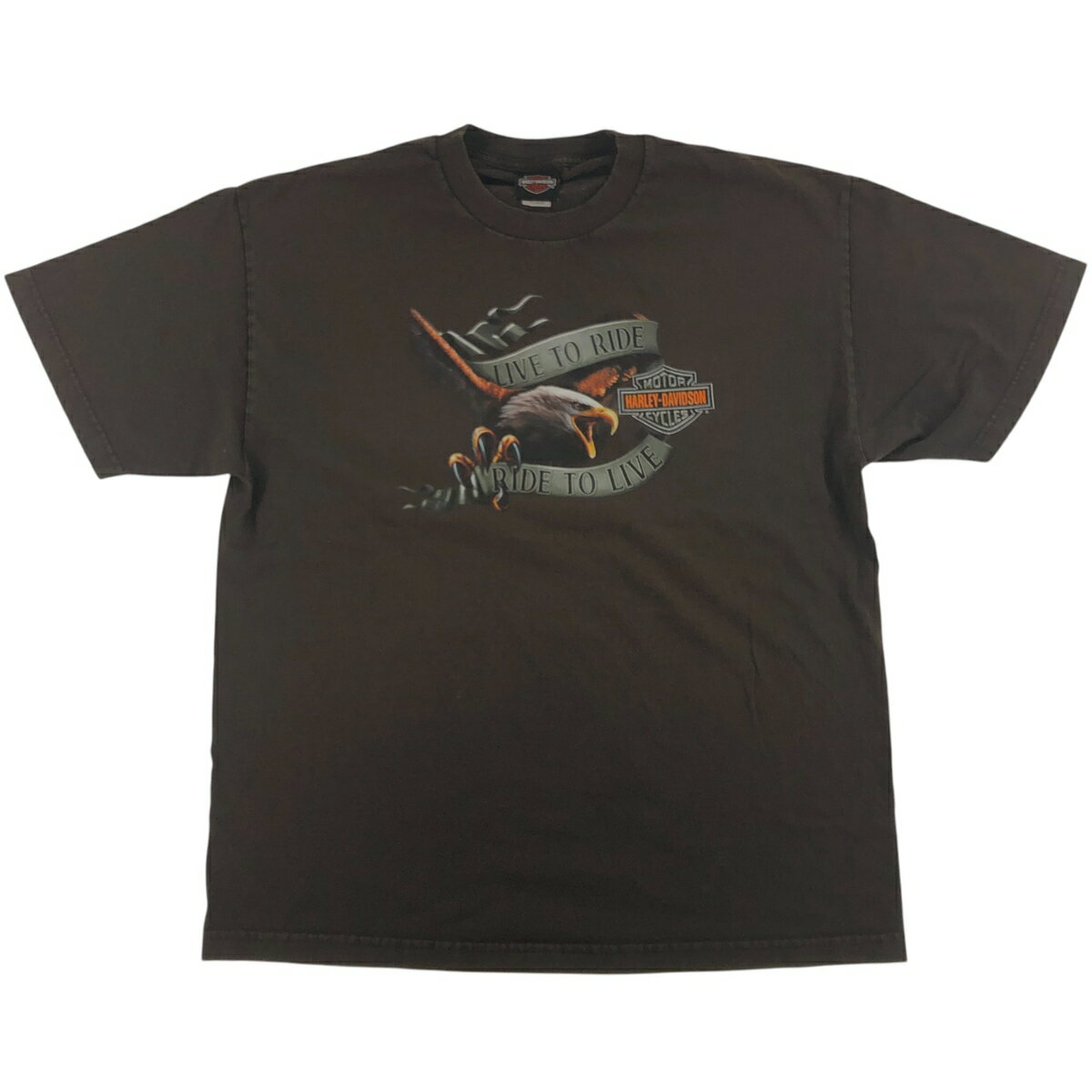 古着 ハーレーダビッドソン Harley-Davidson 鷲柄 イーグル柄 バックプリント モーターサイクル バイクTシャツ メンズXL相当 ヴィンテージ /eaa538920 【中古】 【250417】