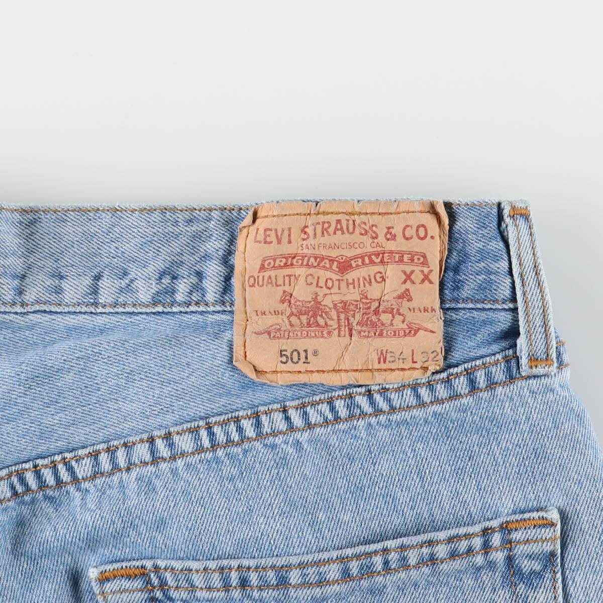 古着 00'S リーバイス Levi's リーバイス501 ユーロモデル ストレートデニムパンツ メンズw35相当 /eaa538983 【中古】 【250413】