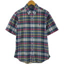 古着 ラルフローレン Ralph Lauren CLASSIC FIT 半袖 ボタンダウン チェックシャツ メンズM相当 /eaa539176 【中古】 【250419】(4)