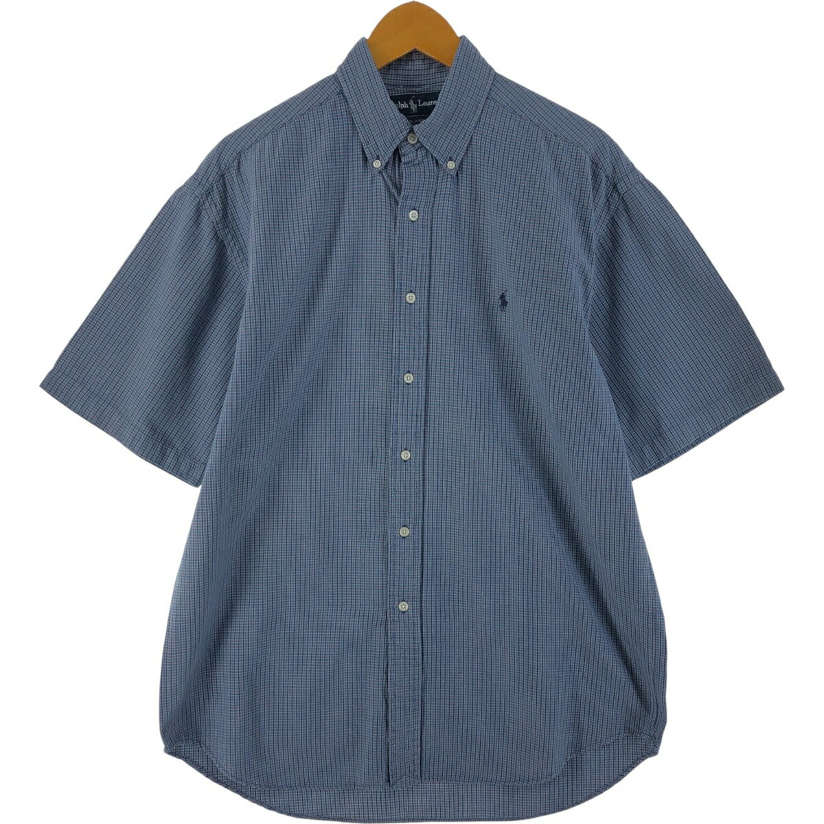 樂天商城 - 古着 ラルフローレン Ralph Lauren BLAIRE 半袖 ボタンダウン チェックシャツ メンズM相当 /eaa539194 【中古】 【250419】 【SS2603_10】