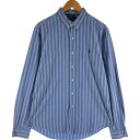 古着 ラルフローレン Ralph Lauren POLO by Ralph Lauren SLIM FIT スリムフィット 長袖 ボタンダウンストライプシャツ メンズL相当 /eaa539199 【中古】 【250418】(4)