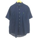 古着 ラルフローレン Ralph Lauren CLASSIC FIT 半袖 リネン ボタンダウンシャツ メンズL相当 /eaa539351 【中古】 【250...