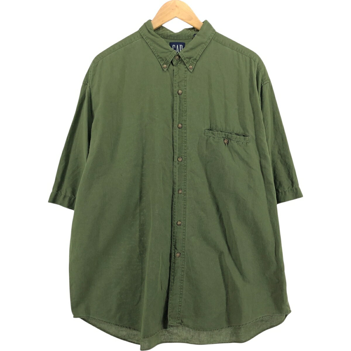 古着 90'S ギャップ GAP オールドギャップ 半袖 リネン ボタンダウンシャツ メンズXL相当 ヴィンテージ /eaa539355 【中古】 【250419】
